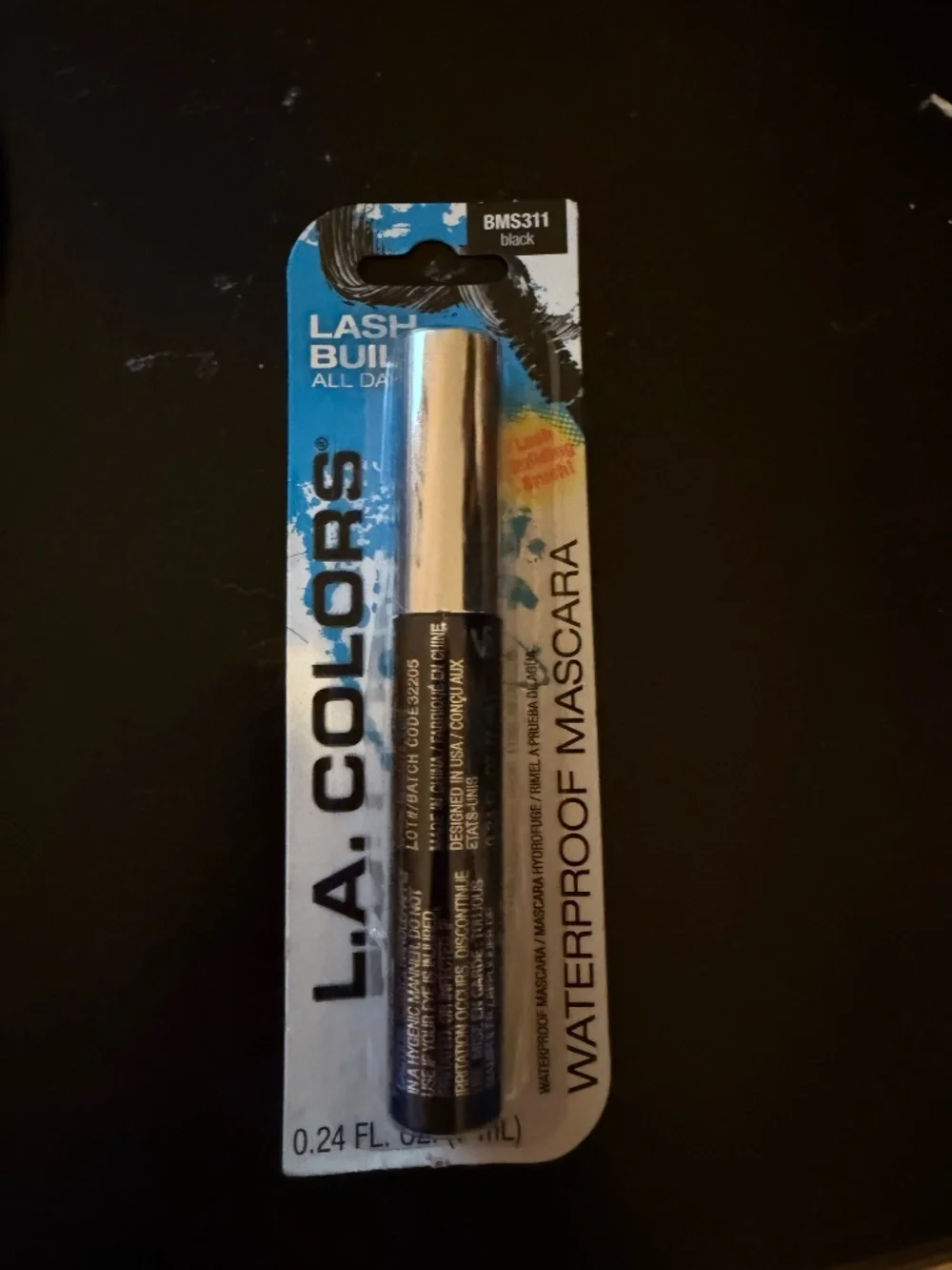 L.A. Colors Waterproof Mascara Black Lash Building All Day BMS311 NIP